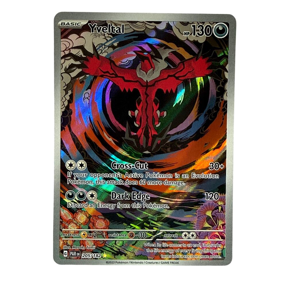 Pokémon TCG Yveltal 205/182 SV Paradox Rift 2025 Illustration Rare Holo NM-MT